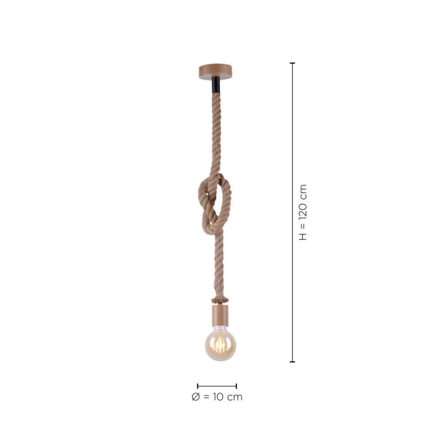 Leuchten Direkt 13572-79 - Висящ полилей DIY 1xE27/10W/230V кафяв