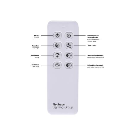 Leuchten Direkt 14017-55 - LED Демируема лампа IVEN 2xLED/20W/230V + дистанционно