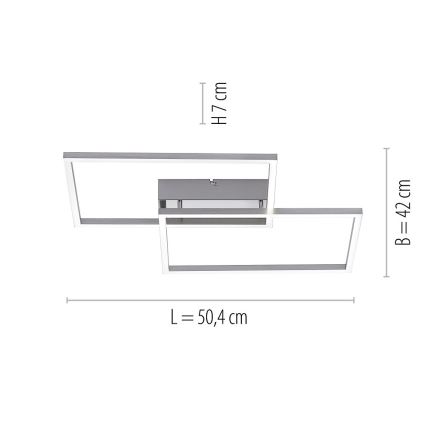 Leuchten Direkt 14018-55 - LED Димируем полилей IVEN 2xLED/15W/230V + дистанционно