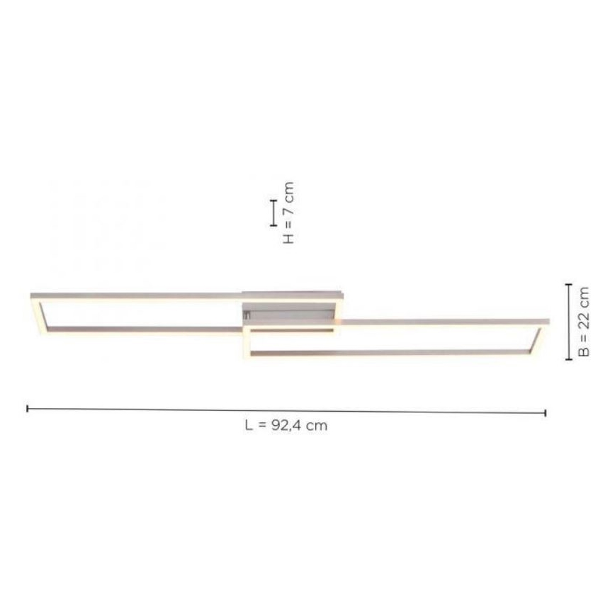 Leuchten Direkt 14023-55 - LED Димируем полилей за повърхностен  монтаж IVEN 2xLED/15,1W/230V
