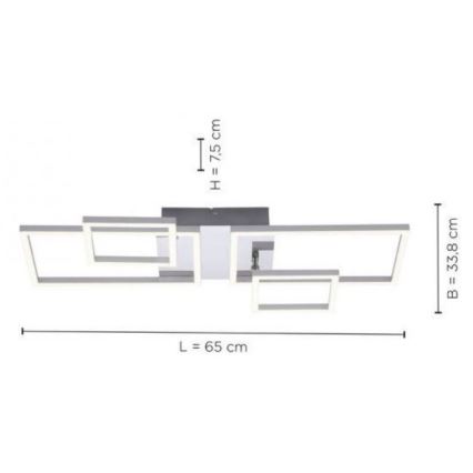 Leuchten Direkt 14030-55 - LED Повърхностен полилей IVEN 2xLED/12W/230V + 2xLED/5,5W