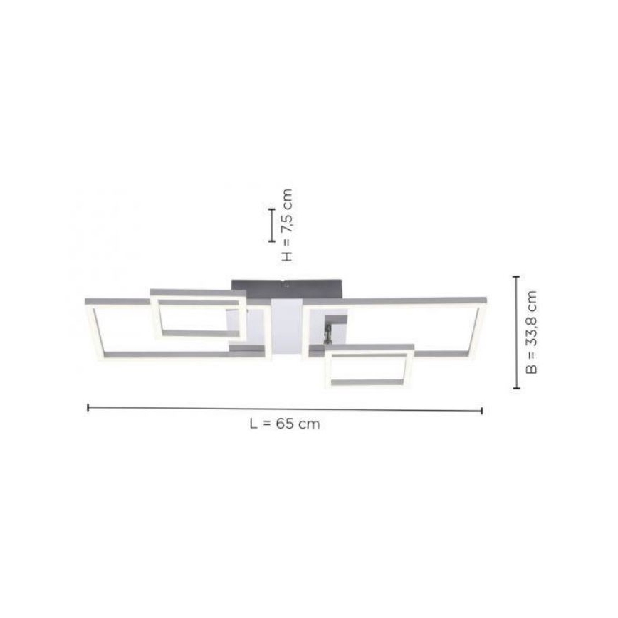Leuchten Direkt 14030-55 - LED Повърхностен полилей IVEN 2xLED/12W/230V + 2xLED/5,5W