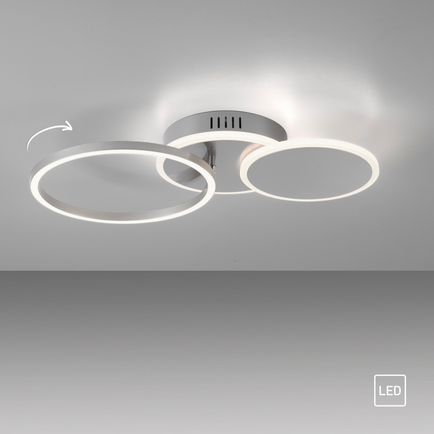 Leuchten Direkt 14116-55 - LED Плафониера SEVENT LED/25,5W/230V матов хром