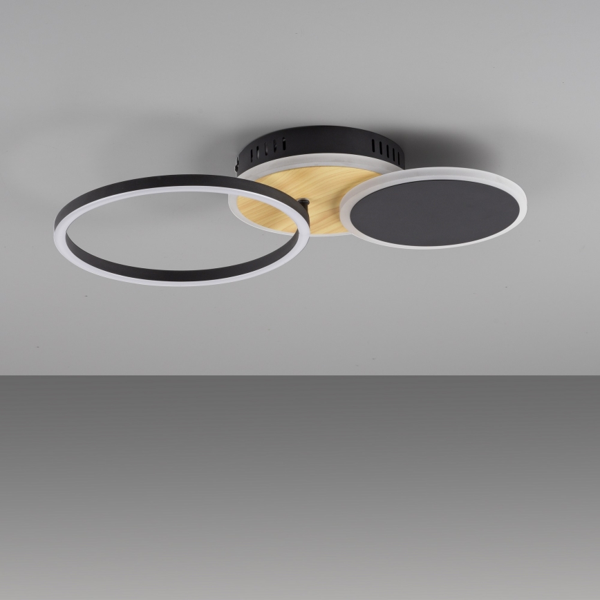 Leuchten Direkt 14116-78 - LED Плафониера SEVENT LED/25,5W/230V черен/кафяв