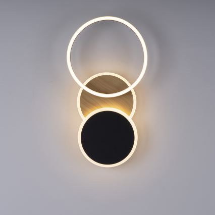 Leuchten Direkt 14116-78 - LED Плафониера SEVENT LED/25,5W/230V черен/кафяв