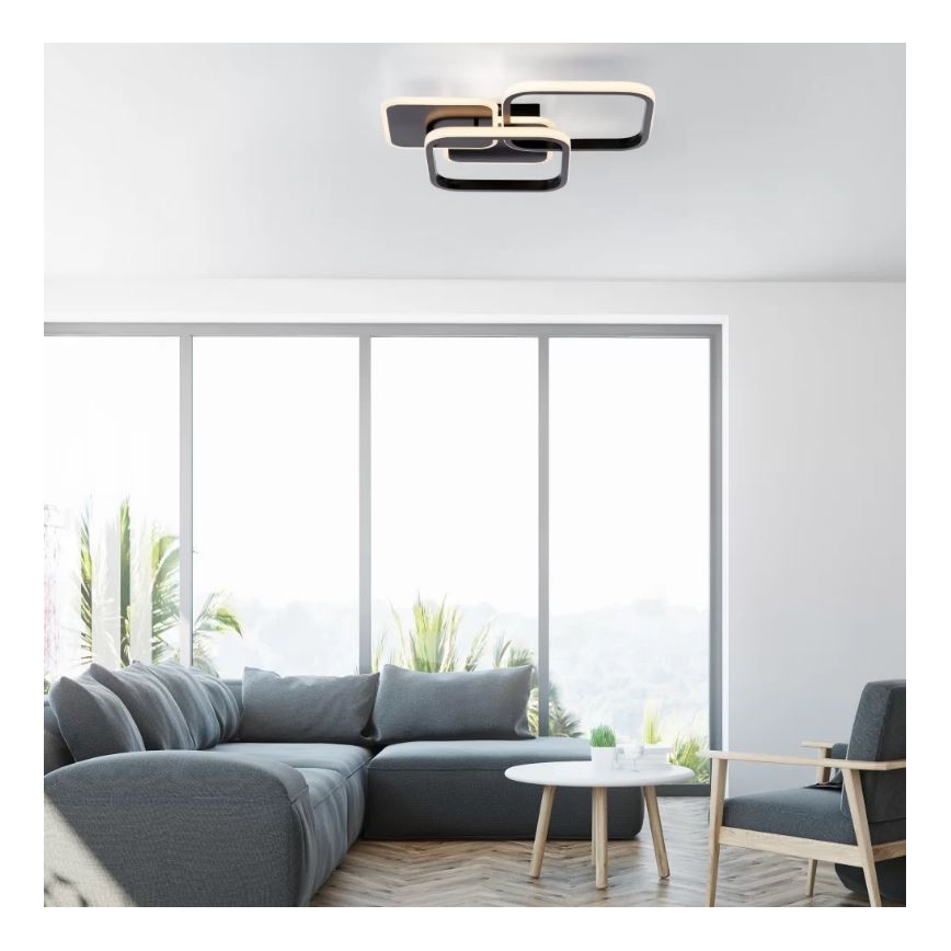 Leuchten Direkt 14117-18 - LED Плафониера SEVENT LED/36W/230V черен