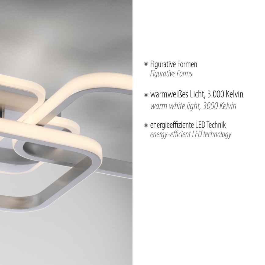 Leuchten Direkt 14117-55 - LED Плафониера LED/36W/230V матов хром