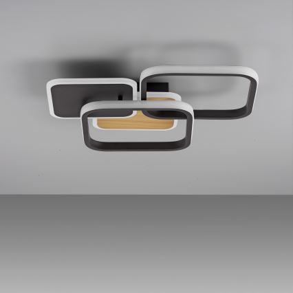 Leuchten Direkt 14117-78 - LED Плафониера SEVENT LED/36W/230V черен/кафяв