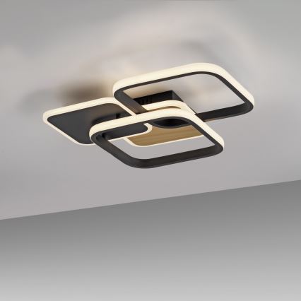 Leuchten Direkt 14117-78 - LED Плафониера SEVENT LED/36W/230V черен/кафяв