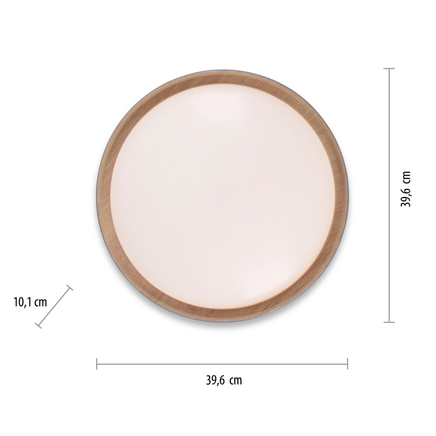 Leuchten Direkt 14347-15 - LED Димируем плафон EMILIA LED/28,8W/230V сива
