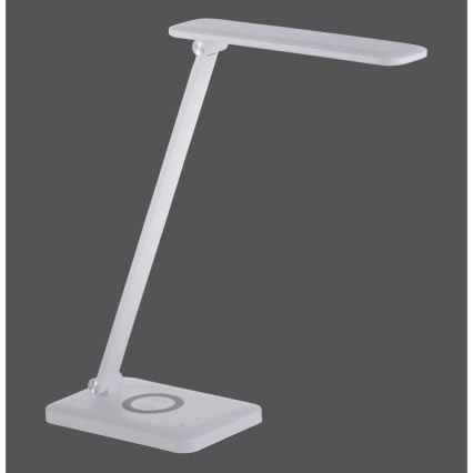 Leuchten Direkt 14415-16 - LED Димируема сензорна настолна лампа с безжично зареждане FLORENTINA LED/5W/230V 3000-5000K бяла + USB