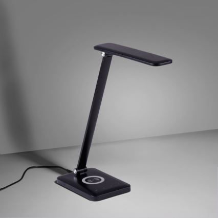 Leuchten Direkt 14415-16 - LED Димируема сензорна настолна лампа с безжично зареждане FLORENTINA LED/5W/230V 3000-5000K черна + USB