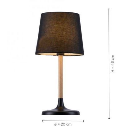 Leuchten Direkt 14423-18 - Настолна лампа NIMA 1xE14/40W/230V черна