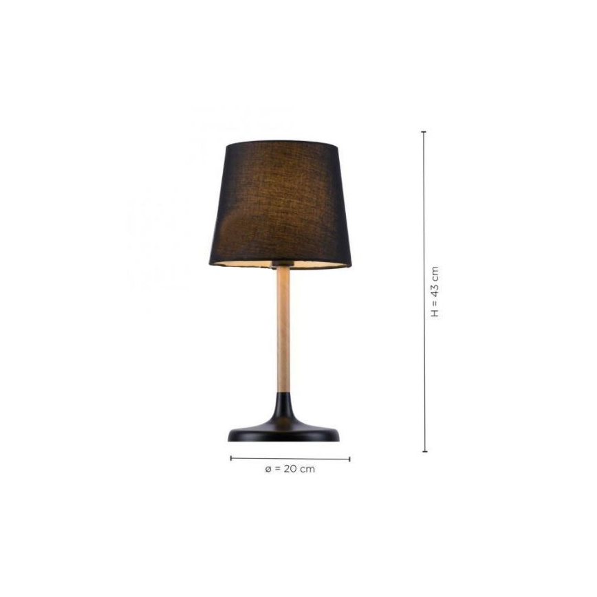 Leuchten Direkt 14423-18 - Настолна лампа NIMA 1xE14/40W/230V черна