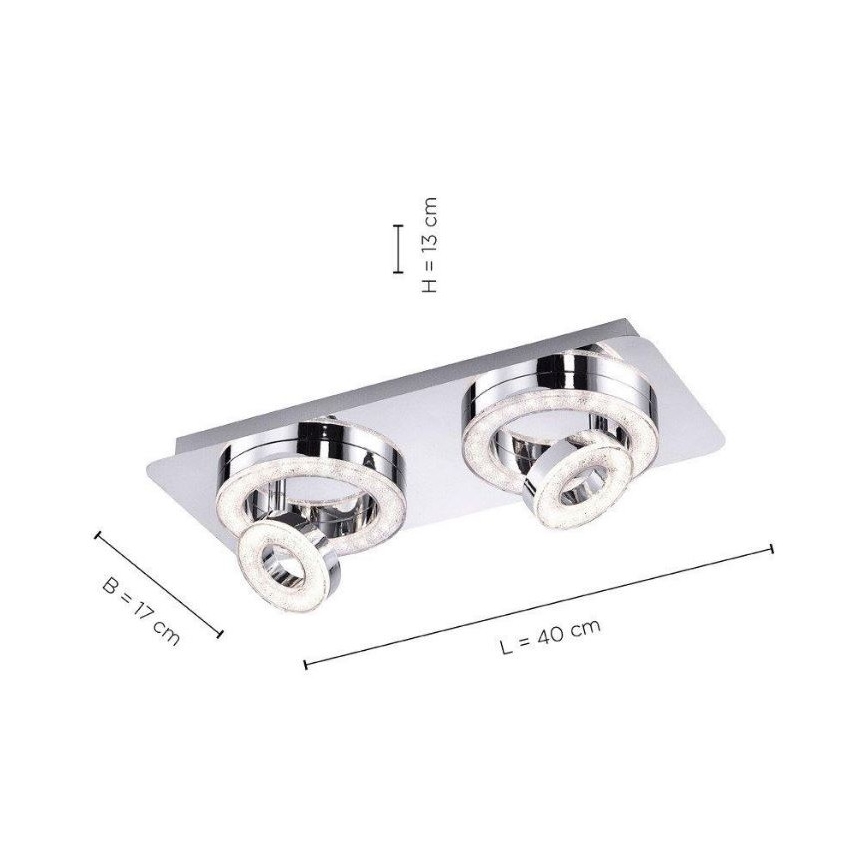 Leuchten Direkt 14521-17 - LED Лампа TIM 2xLED/2,8W/230V + 2xLED/3,1W
