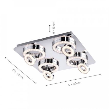 Leuchten Direkt 14522-17 - LED Спот TIM 4xLED/2,8W/230V + 4xLED/3,1W
