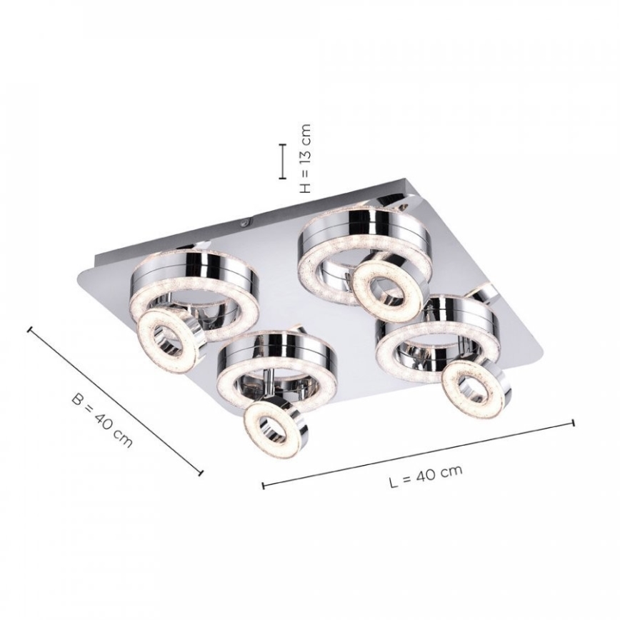 Leuchten Direkt 14522-17 - LED Спот TIM 4xLED/2,8W/230V + 4xLED/3,1W