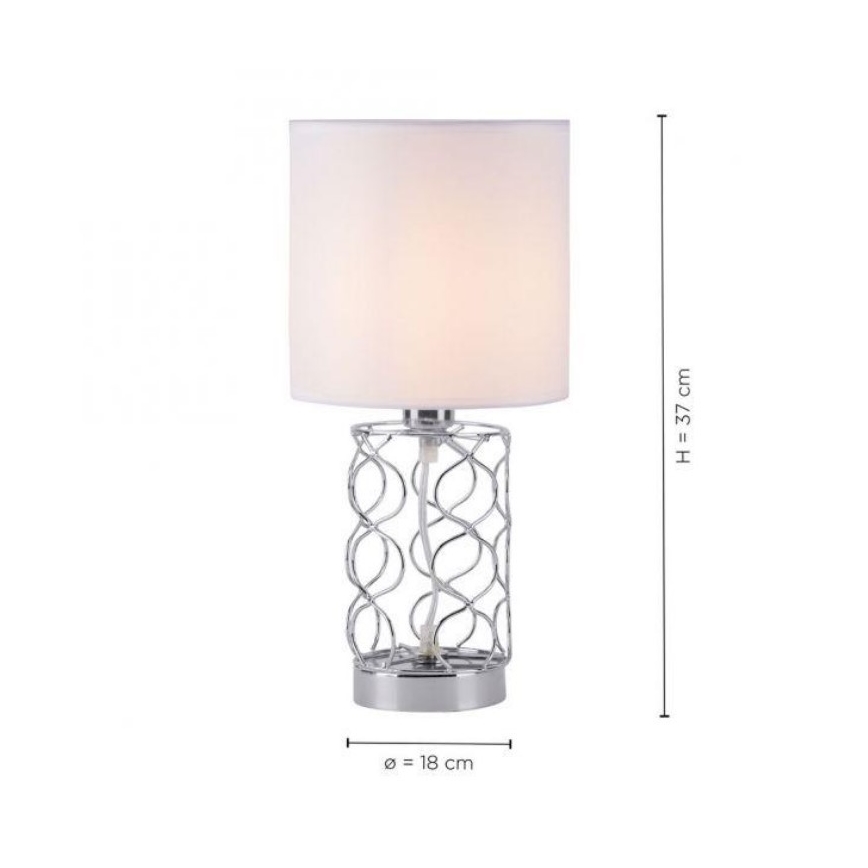 Leuchten Direkt 14615-55 - Настолна лампа DEVA 1xE14/40W/230V матов хром