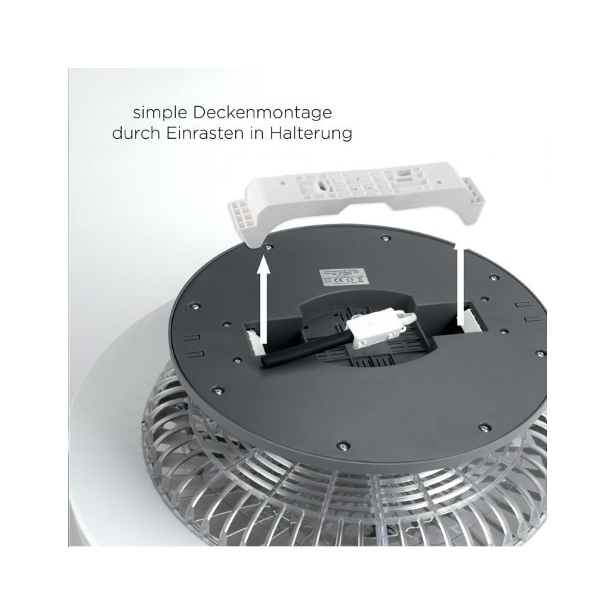 Leuchten Direkt 14645-55 - LED Лампа с вентилатор LEONARD LED/27W/230V