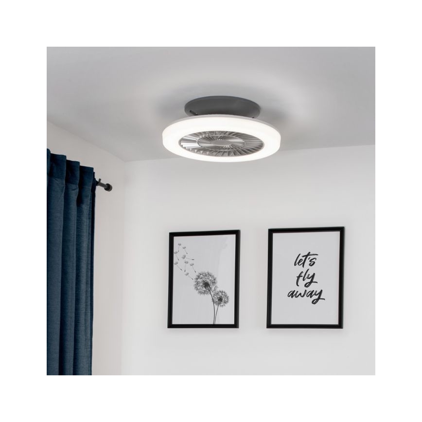 Leuchten Direkt 14645-55 - LED Лампа с вентилатор LEONARD LED/27W/230V
