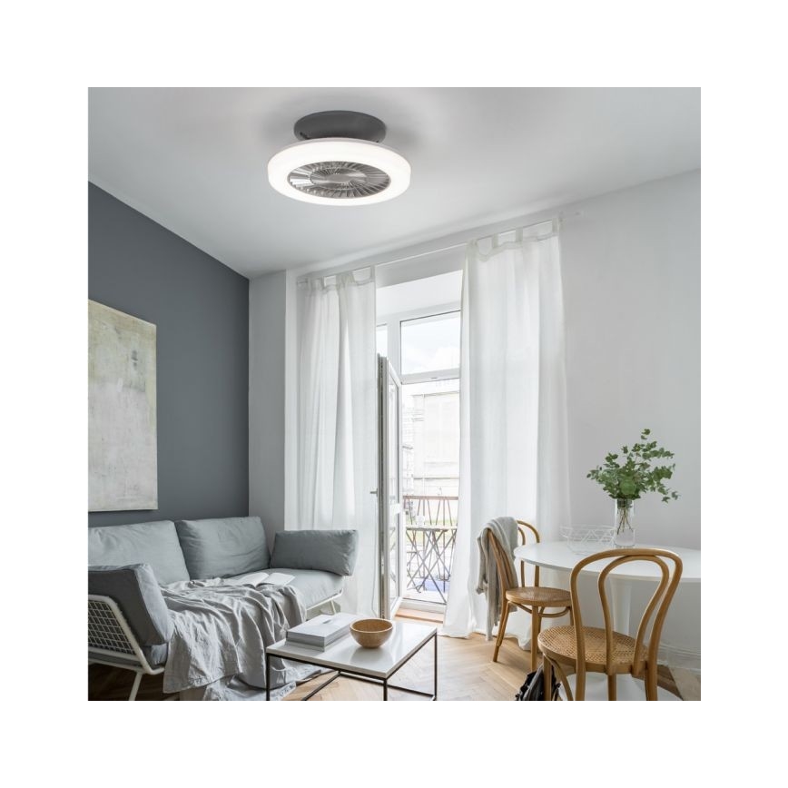 Leuchten Direkt 14645-55 - LED Лампа с вентилатор LEONARD LED/27W/230V