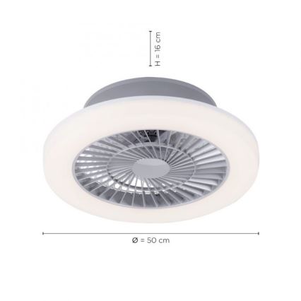 Leuchten Direkt 14645-55 - LED Лампа с вентилатор LEONARD LED/27W/230V