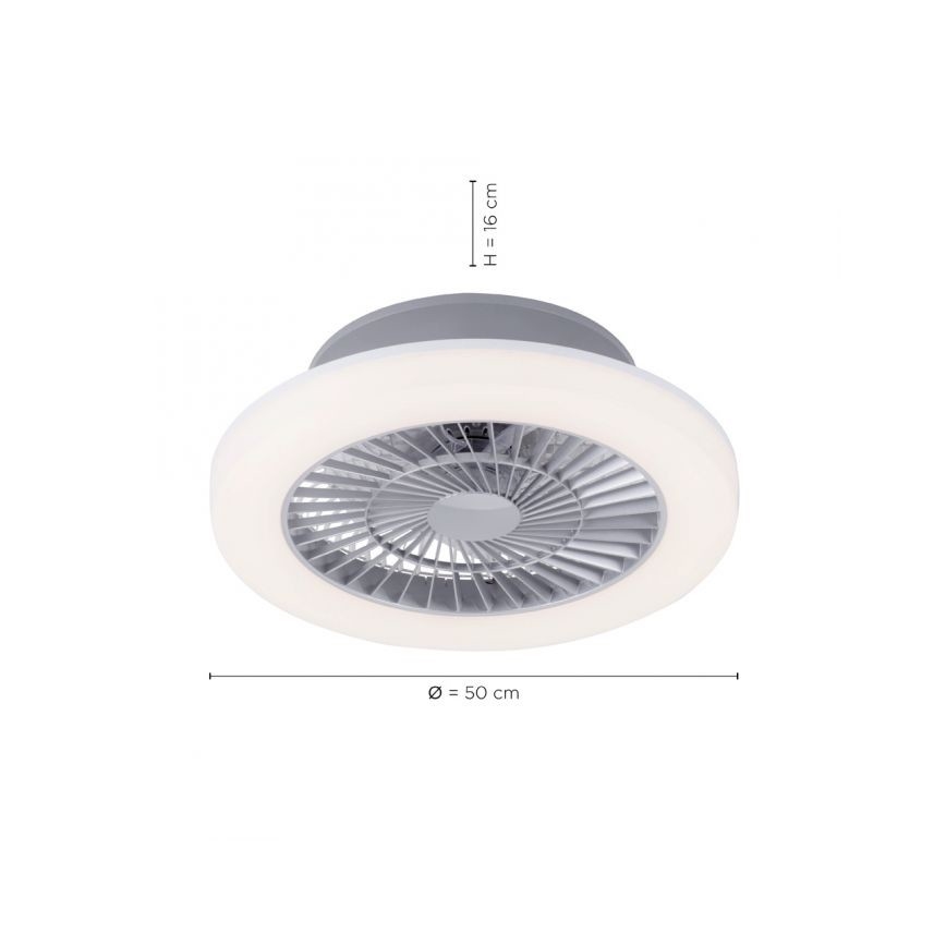 Leuchten Direkt 14645-55 - LED Лампа с вентилатор LEONARD LED/27W/230V