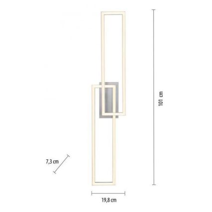 Leuchten Direkt 14691-55 - LED Димируем полилей за повърхностен монтаж IVEN 2xLED/18W/230V