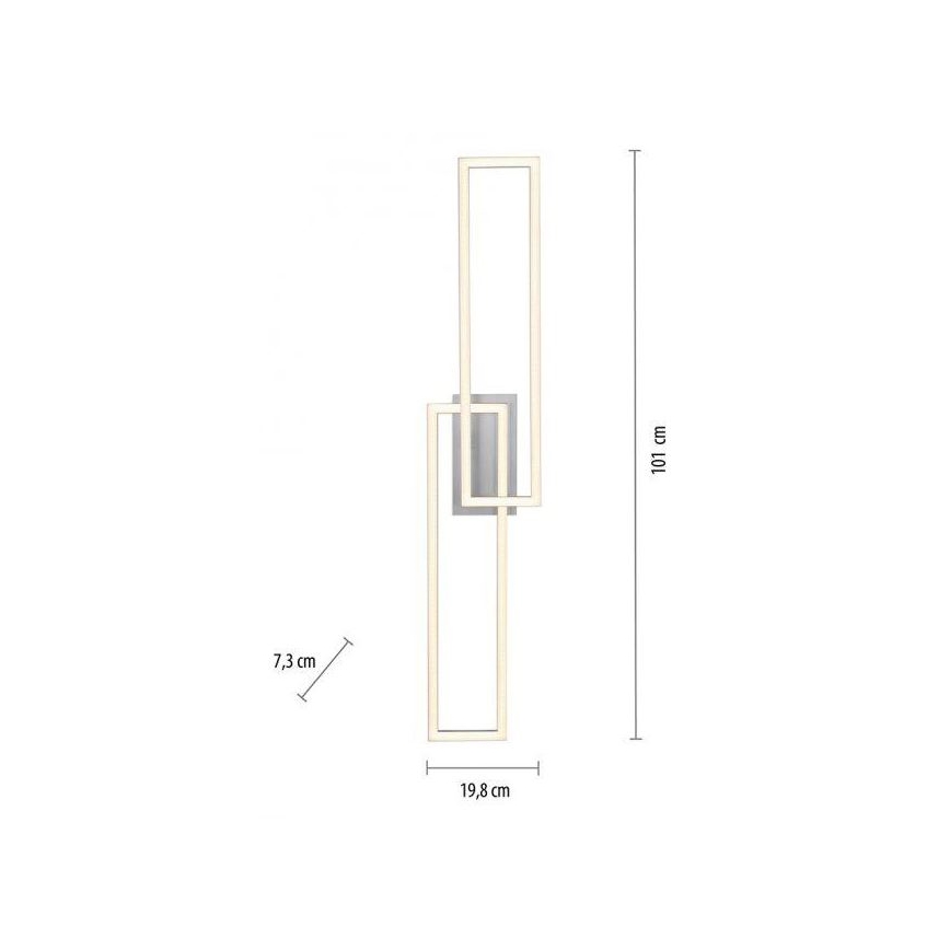 Leuchten Direkt 14691-55 - LED Димируем полилей за повърхностен монтаж IVEN 2xLED/18W/230V