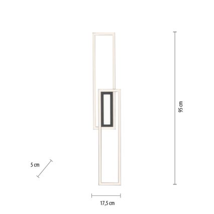 Leuchten Direkt 14696-18 - LED Димируем полилей за повърхностен монтаж ASMIN LED/45W/230V черен