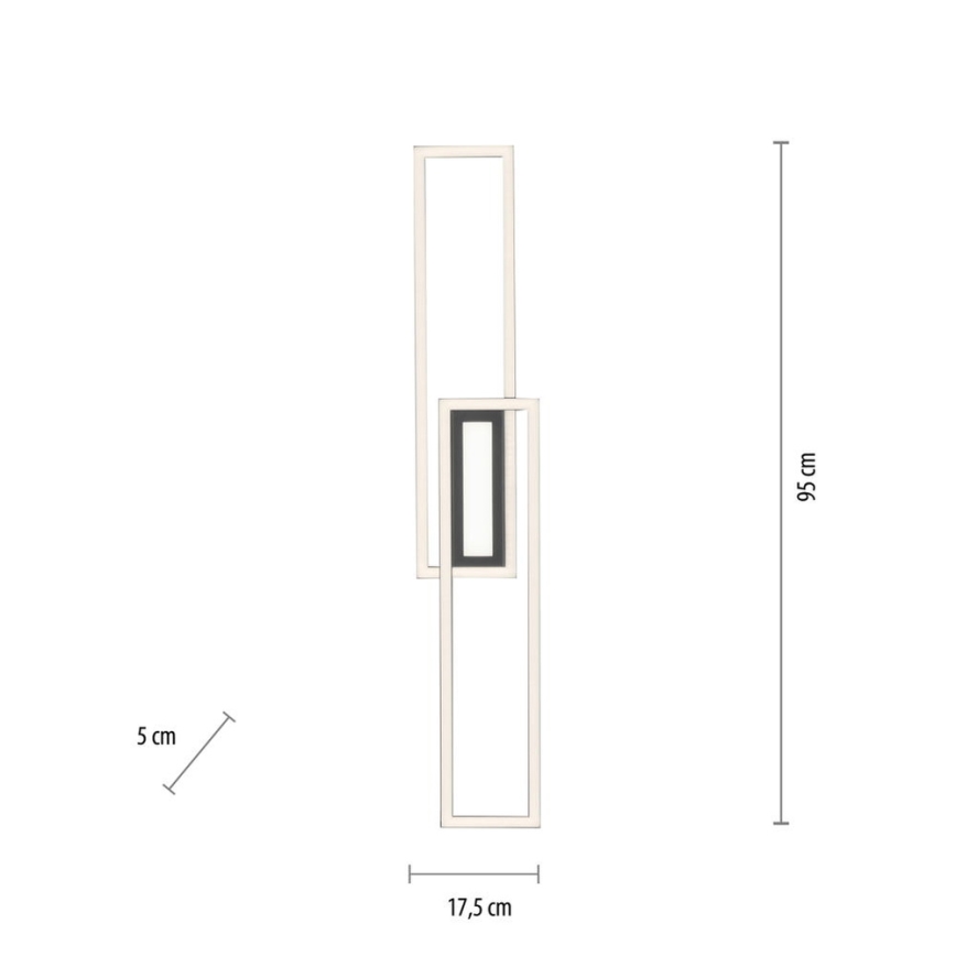 Leuchten Direkt 14696-18 - LED Димируем полилей за повърхностен монтаж ASMIN LED/45W/230V черен
