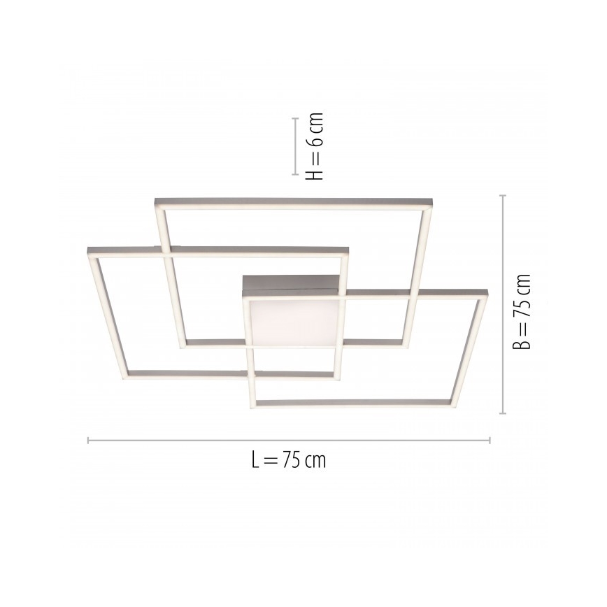 Leuchten Direkt 14713-55 - LED Димируем повърхностен полилей ASMIN LED/45W/230V 3000-5000K + дистанционно