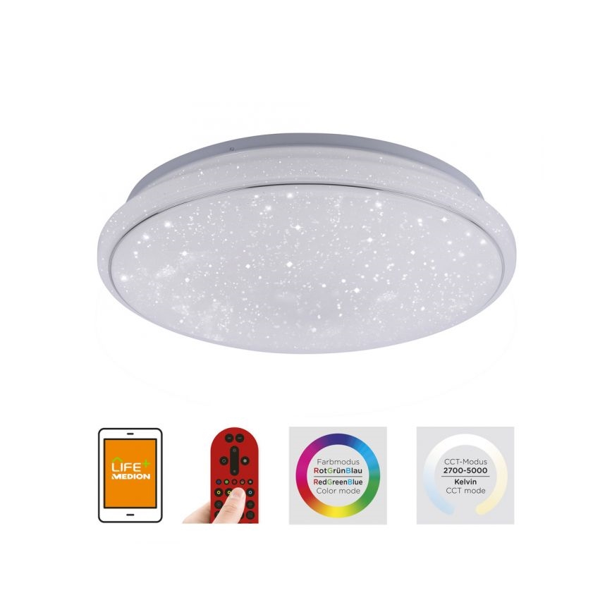 Leuchten Direkt 14743-16 - LED RGB Димируема ламмпа JUPI LED/28W/230V Tuya 2700-5000K + дистанционно