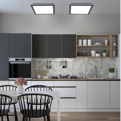 Leuchten Direkt 14755-18 - LED Димируема плафониера FLAT LED/28W/230V 2700-5000 + дистанционно
