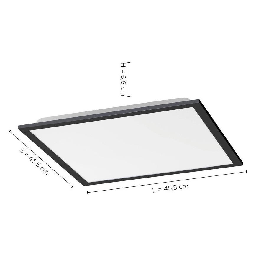 Leuchten Direkt 14755-18 - LED Димируема плафониера FLAT LED/28W/230V 2700-5000 + дистанционно