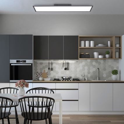 Leuchten Direkt 14757-18 - LED Димируем повърхностен панел FLAT LED/36W/230V 2700-5000K черен+дистанционно