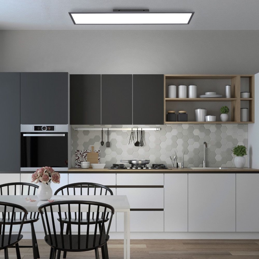 Leuchten Direkt 14757-18 - LED Димируем повърхностен панел FLAT LED/36W/230V 2700-5000K черен+дистанционно