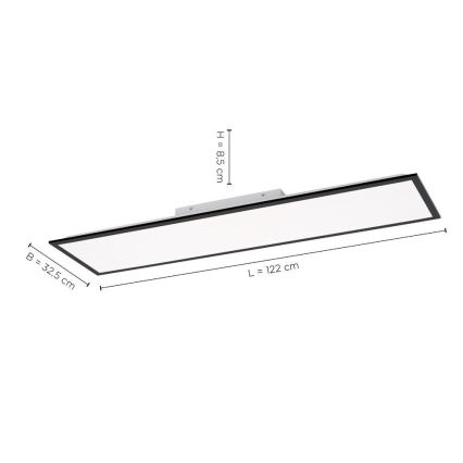 Leuchten Direkt 14757-18 - LED Димируем повърхностен панел FLAT LED/36W/230V 2700-5000K черен+дистанционно