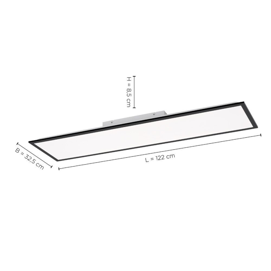 Leuchten Direkt 14757-18 - LED Димируем повърхностен панел FLAT LED/36W/230V 2700-5000K черен+дистанционно