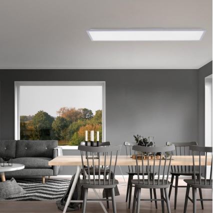 Leuchten Direkt 14757-21- LED Димируем повърхностен панел FLAT LED/36W/230V 2700-5000K сребрист + дистанционно