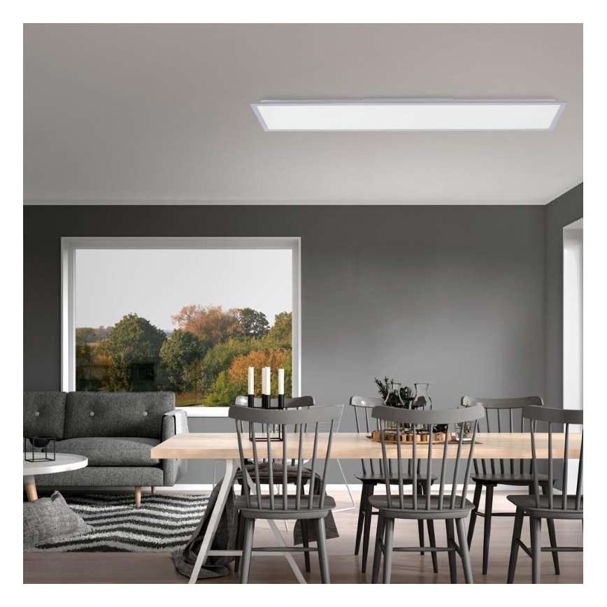 Leuchten Direkt 14757-21- LED Димируем повърхностен панел FLAT LED/36W/230V 2700-5000K сребрист + дистанционно