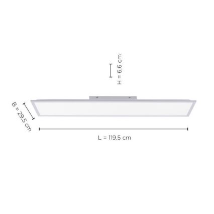 Leuchten Direkt 14757-21- LED Димируем повърхностен панел FLAT LED/36W/230V 2700-5000K сребрист + дистанционно