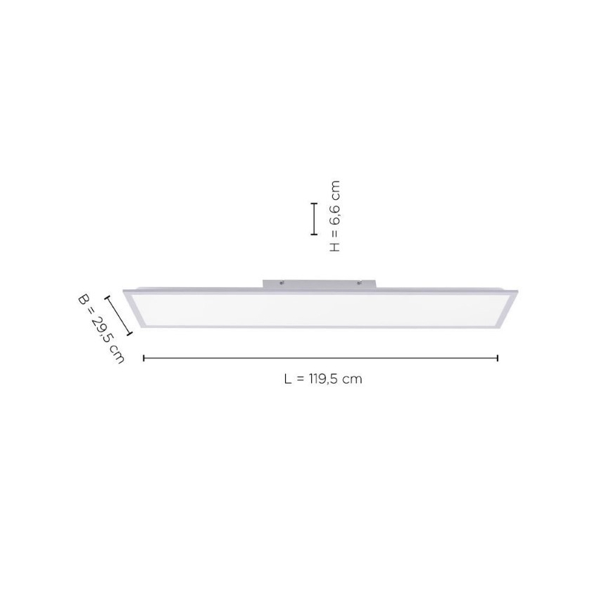Leuchten Direkt 14757-21- LED Димируем повърхностен панел FLAT LED/36W/230V 2700-5000K сребрист + дистанционно
