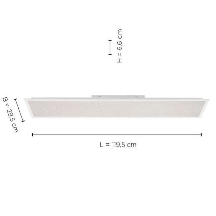 Leuchten Direkt 14762-16 - LED Димируема лампа STARRYFLAT LED/36W/230V + д.у.