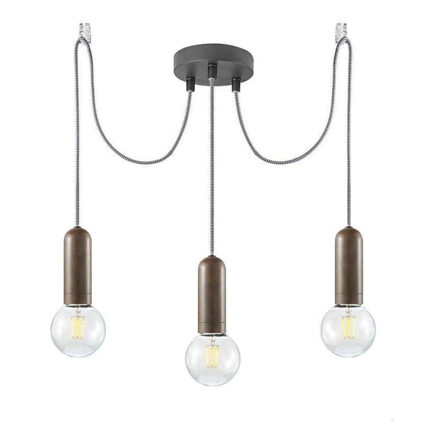 Leuchten Direkt 14776-48 - Пендел TURN ME 3xE27/60W/230V паяк