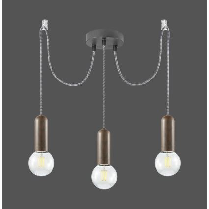 Leuchten Direkt 14776-48 - Пендел TURN ME 3xE27/60W/230V паяк
