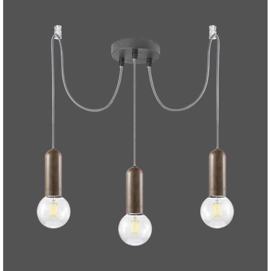 Leuchten Direkt 14776-48 - Пендел TURN ME 3xE27/60W/230V паяк
