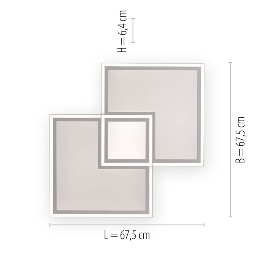 Leuchten Direkt 14855 - 16-LED Димируема лампа EDGING LED/51W/230V 2700-5000K + дистанционно