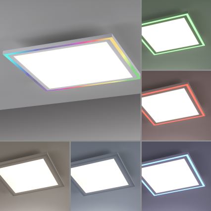 Leuchten Direkt 14900-16 - LED RGB Димируем плафон EDGING LED/24W/230V + дистанционно управление