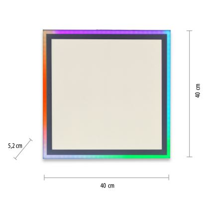 Leuchten Direkt 14900-16 - LED RGB Димируем плафон EDGING LED/24W/230V + дистанционно управление